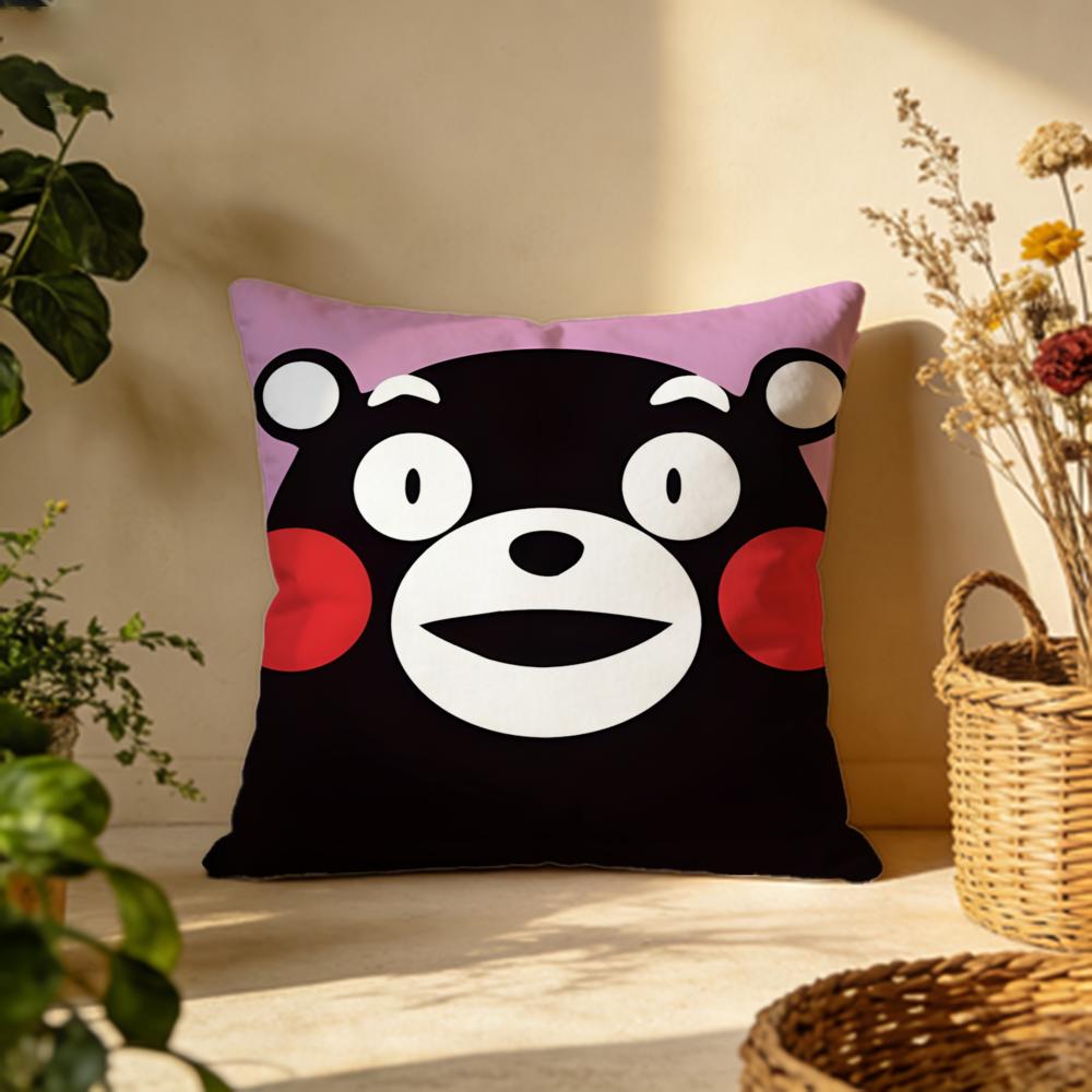 Hot KKumamoner Cushion Cover Versatile DoubleSided Pillow Case Fit for Sofa Bed Car Daily Decor