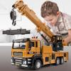 Children Engineering Truck Toy with Light & Sound Effect Flexible Long Arm Retractable Sling Simulation Lifting Crane Truck Model Mini Alloy