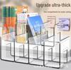 Clear Acrylic Book Stand: Durable, Four-Row, Drop-Resistant Storage Rack