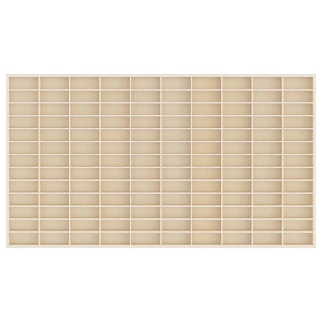Wall Mounted Display Case with Shelf Beige 98 x 4.5 x 55 cm Particleboard