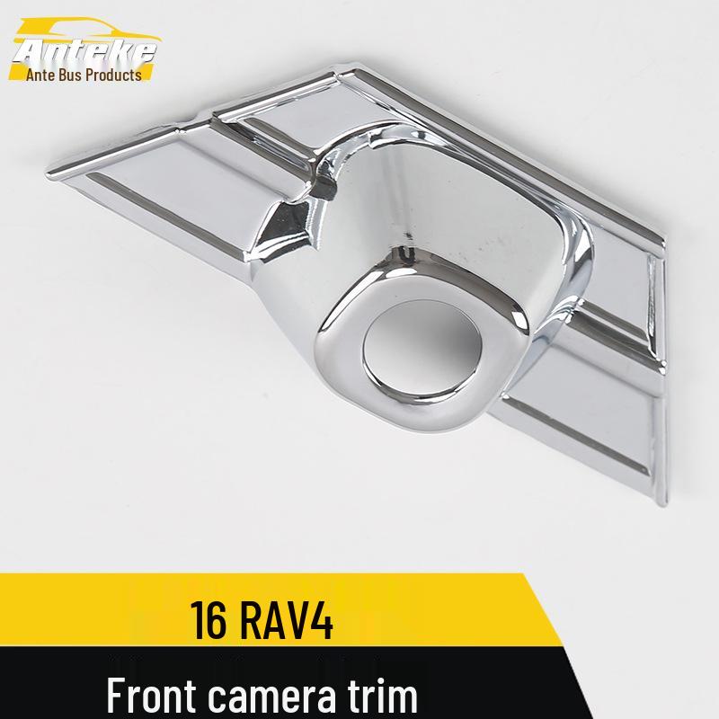 RAV4 Front Camera Decorative Frame: Fits 16 Models, Electroplated Sequin Sticker Car Accessory