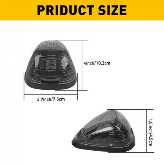 Комплект из 5 светодиодных габаритных огней на крышу с дымчатым рассеивателем для Ford F250 F350 F450 F550 99-2016