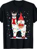 Christmas Llama Gnome Lights T-shirt
