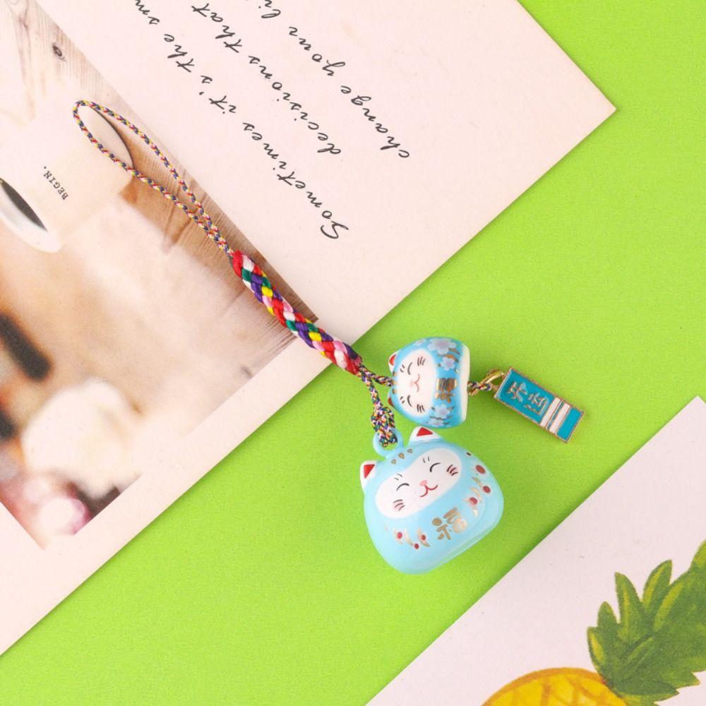 Цинк Цинковый сплав Манеки Неко Брелок Шнурок для телефона Счастливый кот Ремешок для телефона Милый мультяшный брелок Подарок