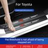 kycr7 Car Door Sill Protector Accessories Car Threshold Strip Carbon Fiber Sticker For Toyota Rav4 Yaris Prius Avensis Corolla Camry