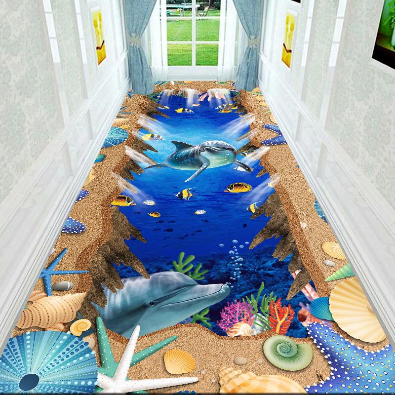 3D Гостиная Красивый Пейзаж Напольный Коврик Ковер Спальня Полноразмерная Кровать Прикроватный Коврик Для Ползания Журнальный Столик Входная Дверь Коврик