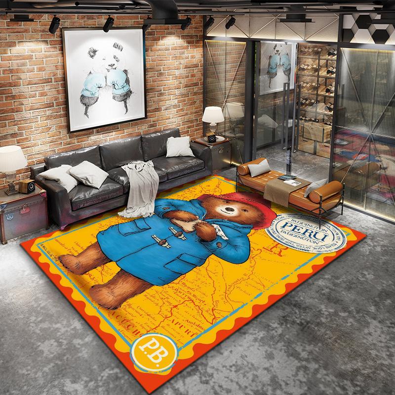 Paddington Bear Carpet Rug for Living Room Bedroom Home Sofa Decoration,Kids play Nonslip Floor Mat