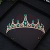 Детские головные уборы для вечеринок Антикварная женская повязка на голову Аксессуары для волос Хрустальная корона королевы Барокко Ретро Свадебная корона