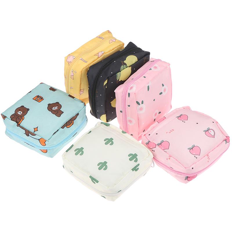 Cute Sanitary Pad Tampon Storage Bag Portable Travel Bag Makeup Bag Earphone Bag