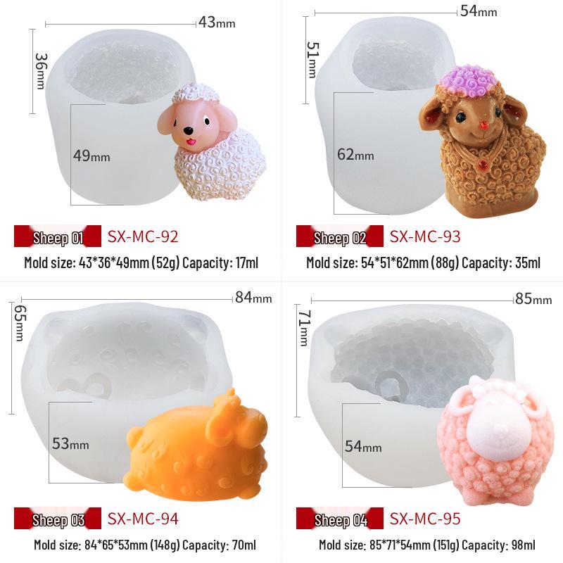 Силиконовая форма Sanxin «Кудрявый барашек» для изготовления мыла, свечей и выпечки тортов своими руками