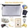 Small Fireproof Money Bag Fire and Water Resistant Expandable Document Bag Safe Storage Pouch