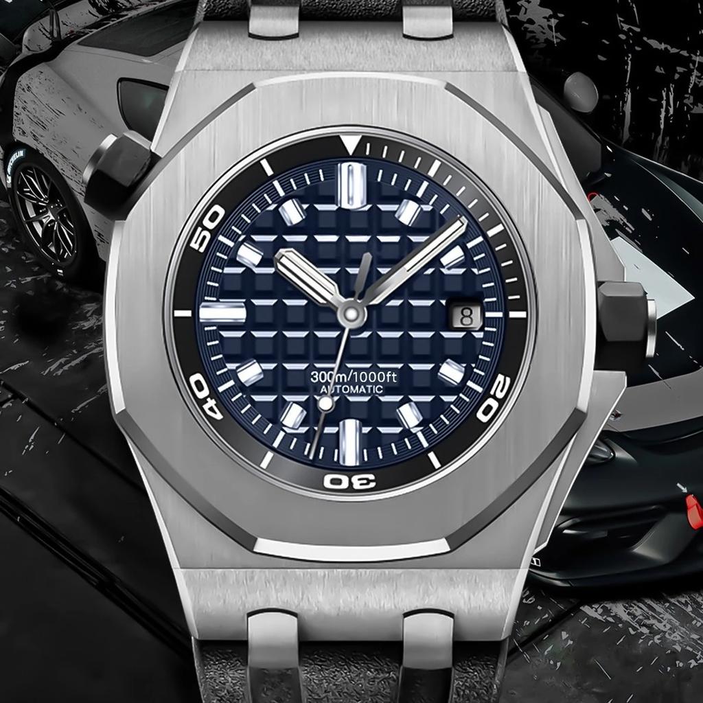 Циферблат 30 мм без логотипа, свежий маленький квадратный, зеленый люминесцентный циферблат, совместимый с японским механизмом NH34 NH35 NH36, часовые аксессуары