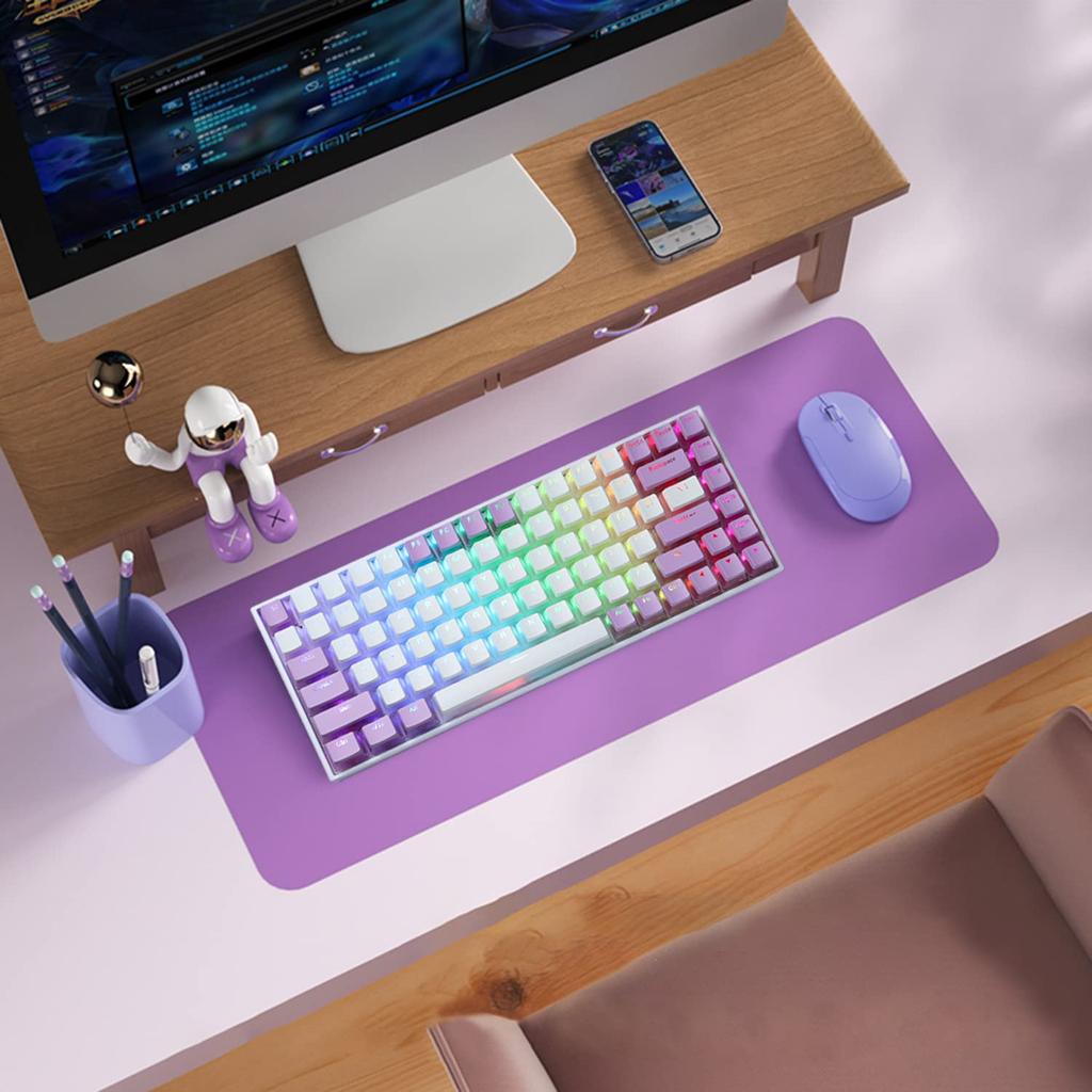 XVX Keycaps, 165-Key Print Keycaps, PBT Transparent Keycaps for Cherry MX Gateron Switch Keyboards, OEM Profile Keycaps (PurpleWhite)