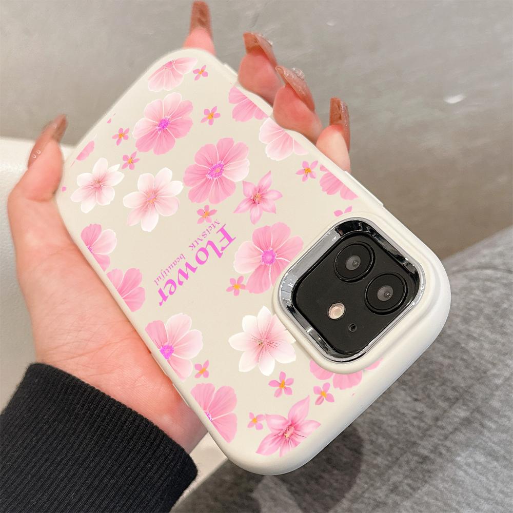 Solid Color Silver Edge Lens Fatty Casing Soft TPU Liquid Silicone Cover Shockproof Phone Case for OPPO Reno Realme OnePlus