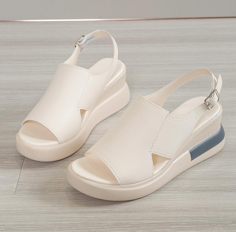 Summer Wedge Platform Sandals Fashion Retro Romen Beach Shoes Ladies Casual Peep Toe Soft Comfortable Sandalias
