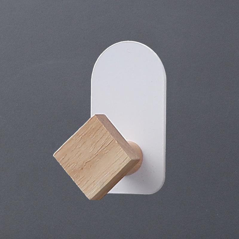 Деревянный крючок со звездой и сердечком, прочный липкий крючок без следов, крючок для ключей, крючок для ключей, твердая древесина, детский крючок для пальто, домашний декор