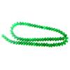 Fil de 60 perles rondelles abacus en jade vert teinté 8mm diam