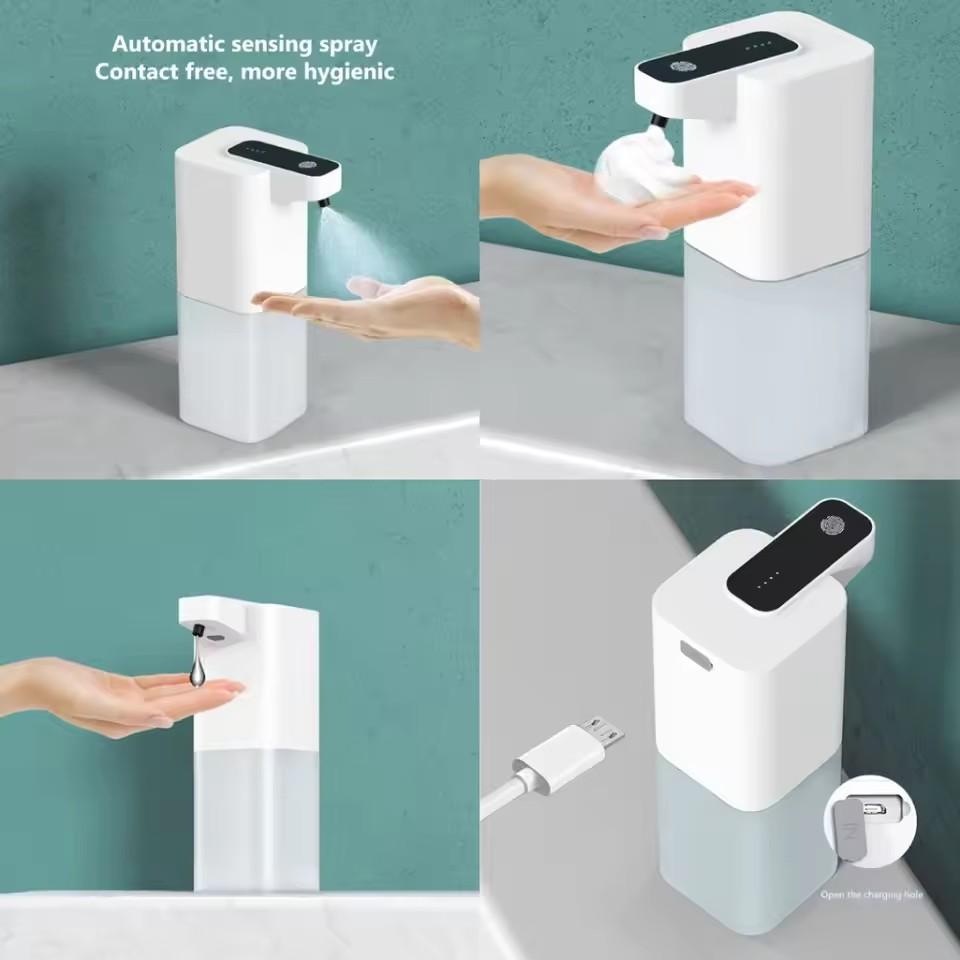400ML Desktop Touchless Electric Intelligent Automatic Sense Soap Dispenser New Rechargeable Hand Sanitizer Pump Washing Machine