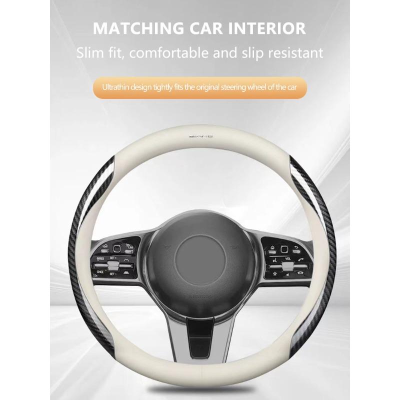 Кожаный чехол на руль из углеродного волокна Автоаксессуары для Mercedes Benz AMG W212 W205 W246 W177 W176 W213 GLC GLE GLS ML Приветственная лазерная лампа