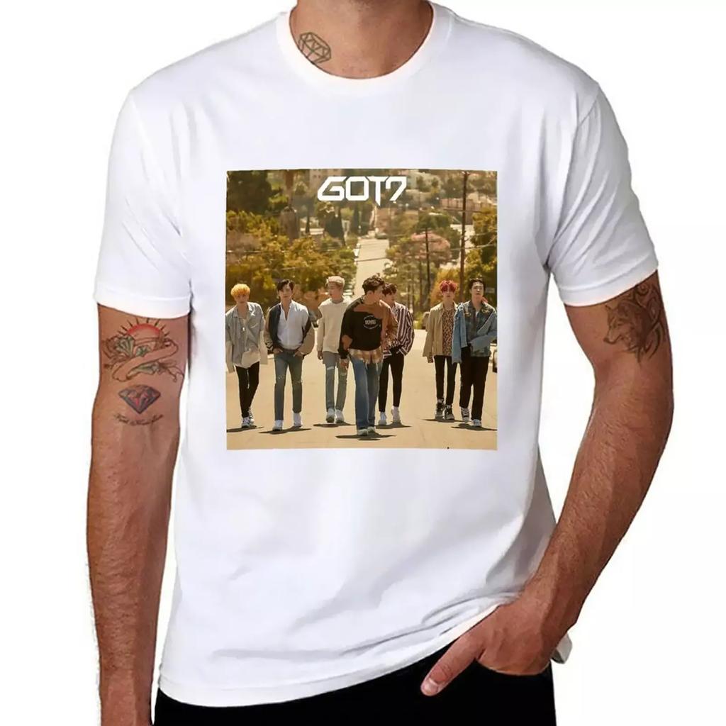GOT7 T-Shirt cute tops anime blanks heavy weight t shirts for men
