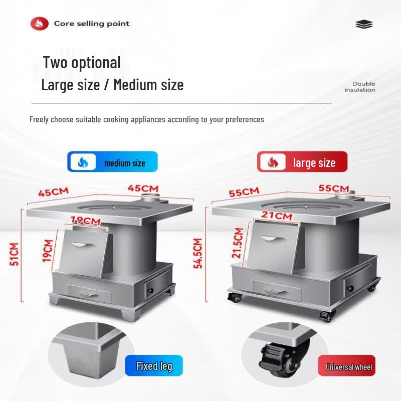 Дровяная печь Jundingying Medium с баком для воды и комплектом дымохода 4 м
