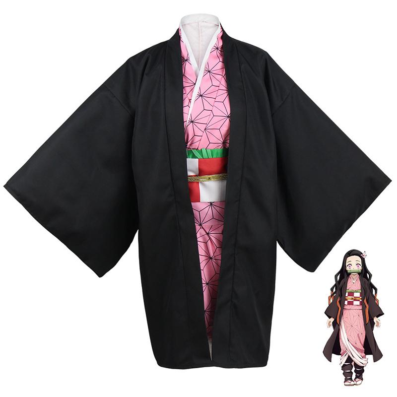 Ysir аниме Nezuko Косплэй костюм кимоно Devil Hunter Kamado Nezuko костюм парик женское кимоно для девочек униформа одежда