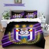 RSC Anderlecht  Узорный Комплект Постельного Белья Одеяло  Домашний Декор  Подарок (1 пододеяльник + 2 наволочки без наполнителя)