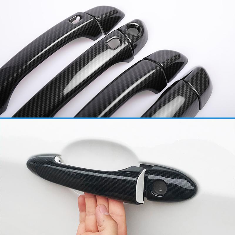 For Mazda 3 BP      Gloss Black Smart Door Handle Cover Trim Stickers Protective Car Exterior Accessories