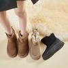 Plus Velvet High Top Snow Boots Women 2024 Winter New Student Ins Korean Version Warm Casual Shoes Cotton Shoes