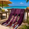 Aston Villa Fc Crest Beach Towel Microfiber Beach Towel, Lightweight and Quick-Dry, for Summer Travel, Swimming Pool Fan Birthday Gift