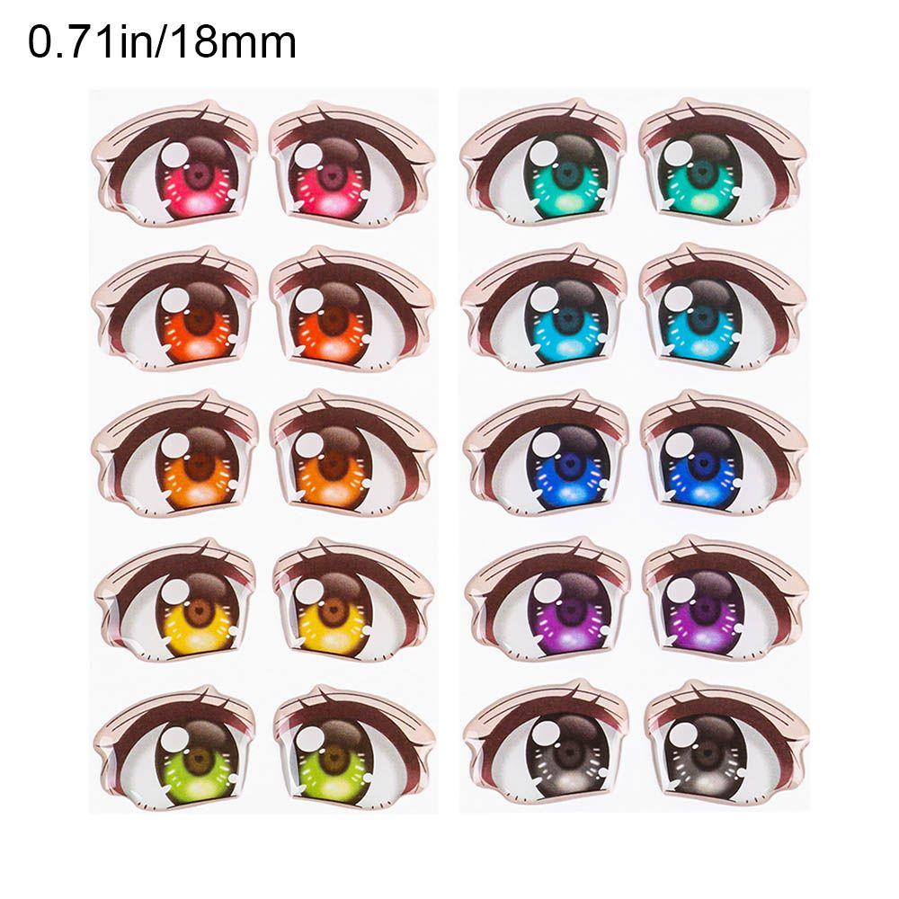 Аниме фигурка кукла глаз чипы бумага мультфильм глаза наклейки лицо орган пастер