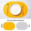1/4/6pcs,PU Placemats,Dining Table Waterproof Non-Slip Table Mat,Heat Insulation Leather Place Mats Set,Nordic Style Cup Mat