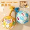 With Rope Knot Dog Toy Ball Interactive Bell Doggy Disc Ball Pet Plush Sound Toy  Solve Boredom