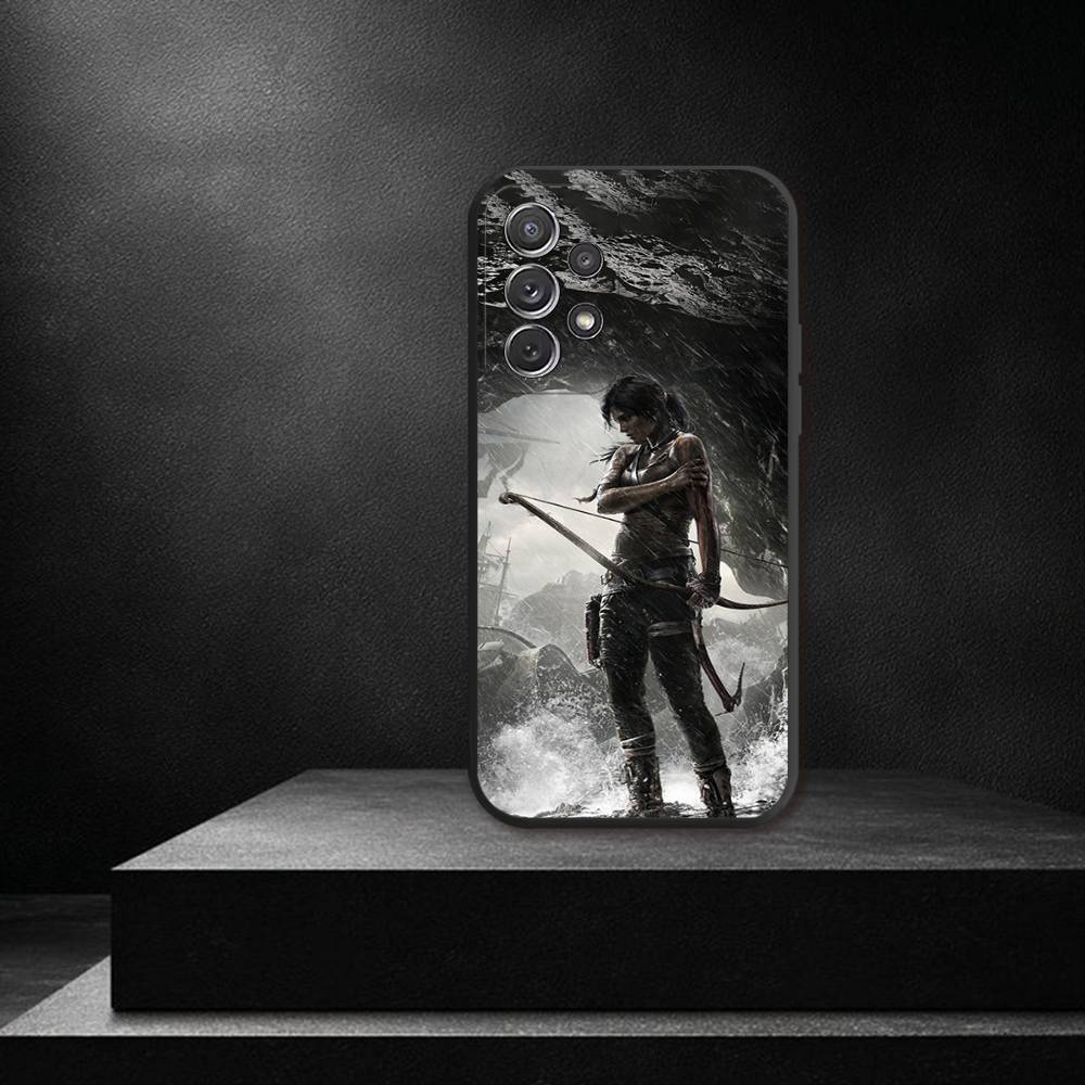 Крутой чехол для телефона L-Lara C-Croft для Samsung S 25,24,23,22,30,21,10,9,Ultra,Plus,Lite,FE,4,5G Черный Мягкий чехол