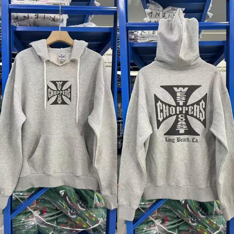 2025 Unisex Oversized Hoodie With Cross Print Vintage Washed Cotton Streetwear