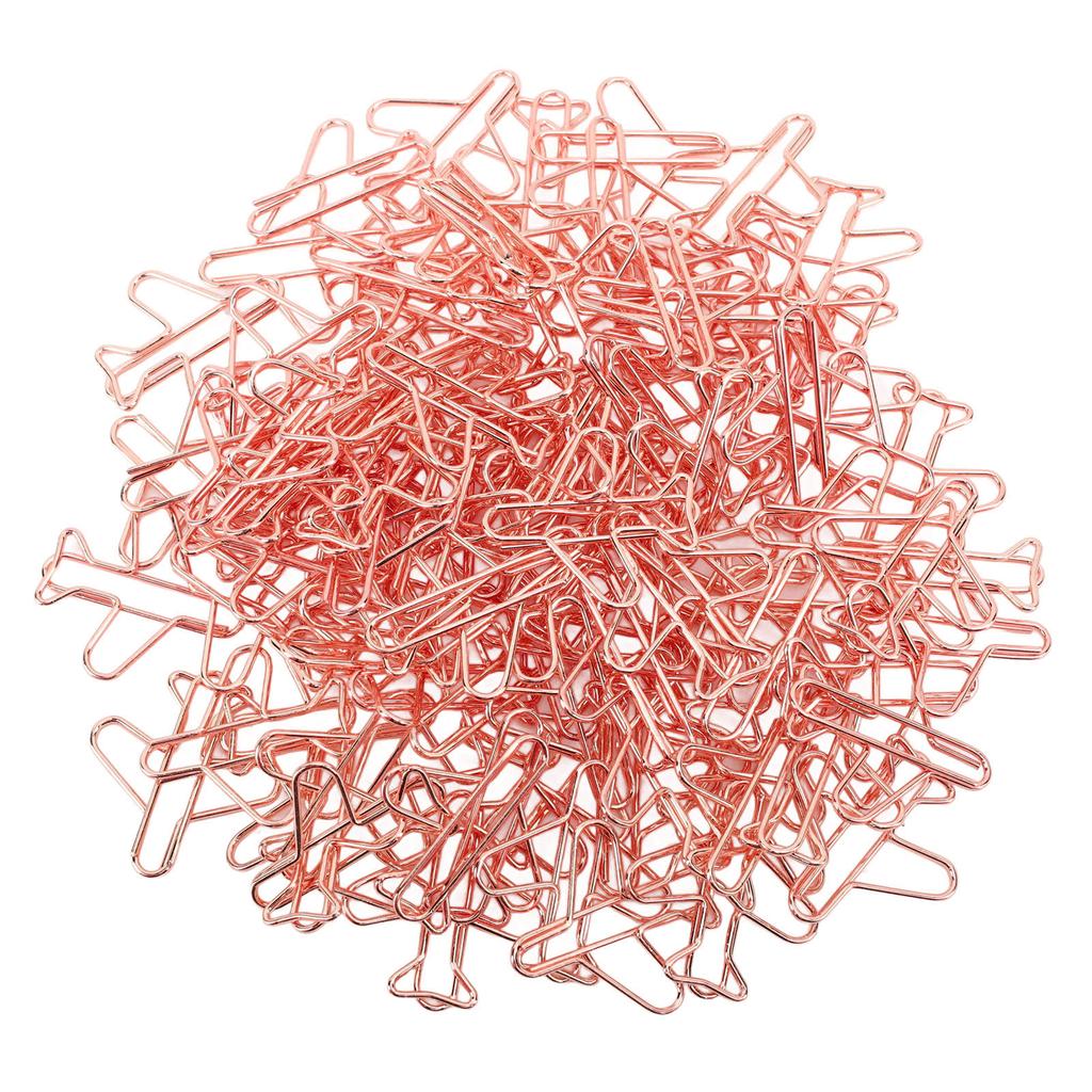 100Pcs Airplane Shaped Paper Clips Metal Lightweight Multipurpose Cute Shaped Paperclips Bookmarks