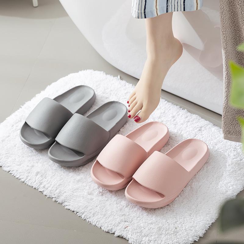 Женские тапочки, мягкие женские/мужские тапочки с толстой подошвой, женские тапочки для ванной комнаты, противоскользящие, бесшумные тапочки с дезодорантом