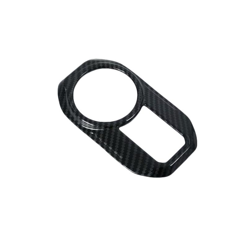 ABS Interior Carbon Fiber Headlight Lamp Button Cover Head Light Adjustment Sticker For Jeep Wrangler 2017- Car