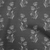 Cotton Flex Gray Fabric Dotted Floral Sewing Craft Projects Fabric Prints By Yard 40 Inch