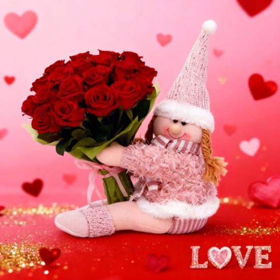 Yousheng Розовый Снеговик Подхват для Штор Плюшевая Пряжка для Штор Снеговик Мультяшный Держатель для Штор для Праздничного Домашнего Окна Украшение на Верхушку Елки