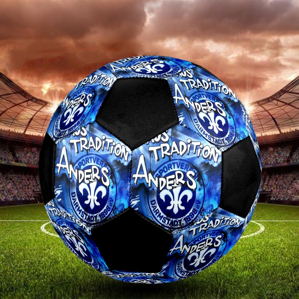 SV Darmstadt 98 Футбольный мяч для зала Цветной Машинная строчка ПВХ Размер 5 Командные тренировки Готов к соревнованиям Прочный Высокий отскок Крутой спортивный подарок