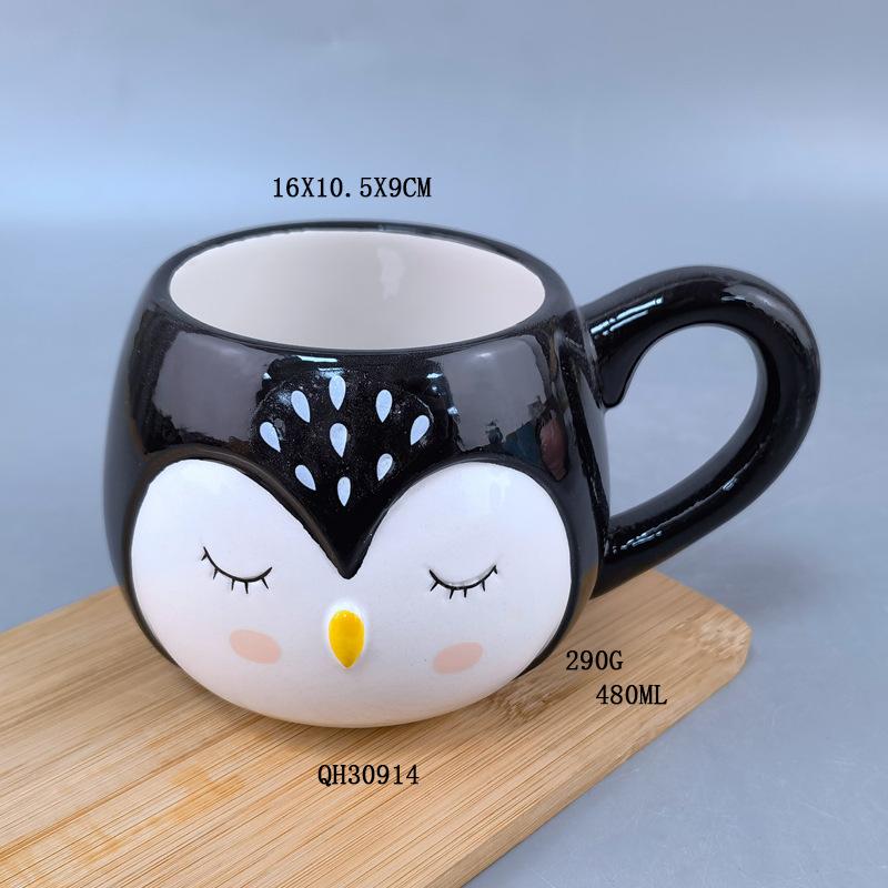 Керамическая пиранья керамическая мультяшная кружка трехмерная животная кружка ручная роспись керамическая универсальная кофейная кружка высокая ценность