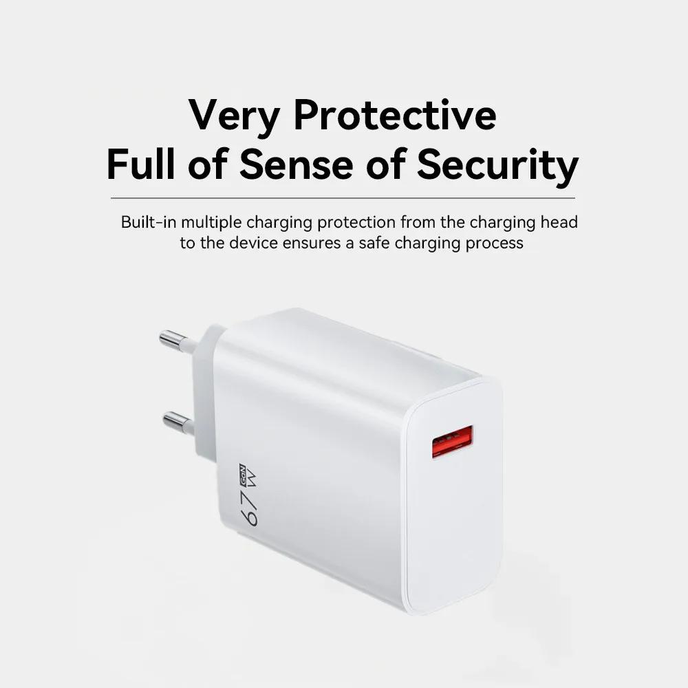 USB GaN зарядное устройство быстрая зарядка QC3.0 для Xiaomi 13 14 Ultra Redmi K70 Note 13 60 универсальный 6A кабель для зарядки типа C