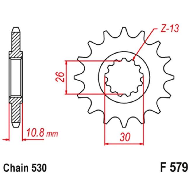 530 Motorcycle Front Sprocket For Yamaha XJR1300 1998-2017 FJ1200 1986-1996 XJR1200 1995-2002