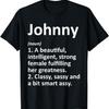 ДЖОННИ Определение Персонализированное Имя Забавная Рождественская Футболка в Подарок