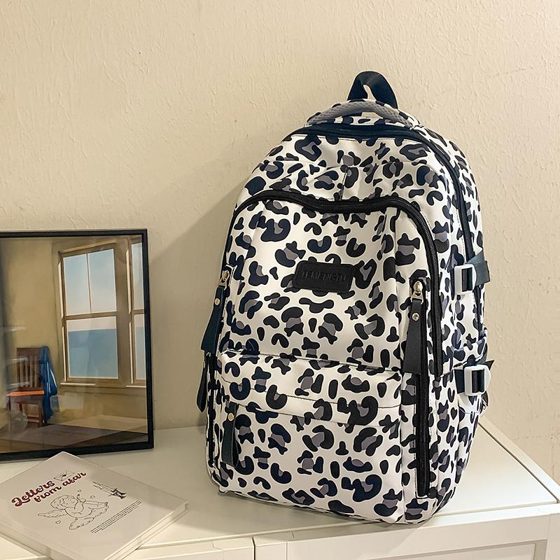 Рюкзак с леопардовым принтом для ученика средней школы, легкий школьный рюкзак, рюкзак большой вместимости для девочки
