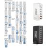 Многопортовая зарядная станция с выходной мощностью 286 Вт, 6 USB C и 2 USB-слота, настольный держатель-подставка для зарядки планшетов и телефонов