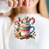 8 шт. Рождественские украшения, подвесные чашки кофе какао, украшения для рождественской елки, 2D, плоские акриловые украшения