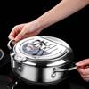 2.2/3.2/4.2L Tempura Fryer Pan Stainless Steel Fryer Pot Deep Frying Pot  Household Cooking