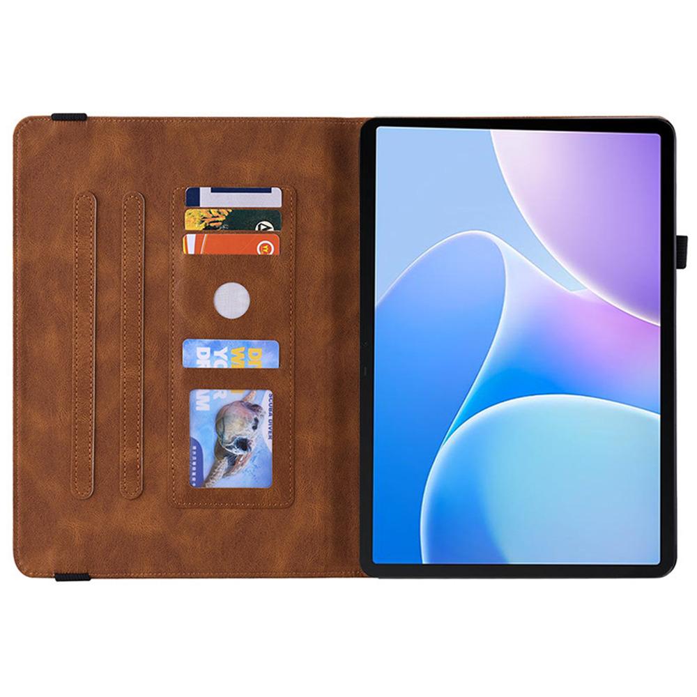 For Infinix Xpad 20 Case Butterfly Flower Imprint PU Leather Tablet Cover with Card Slots